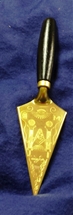 Trowel Letter Opener with gold finish